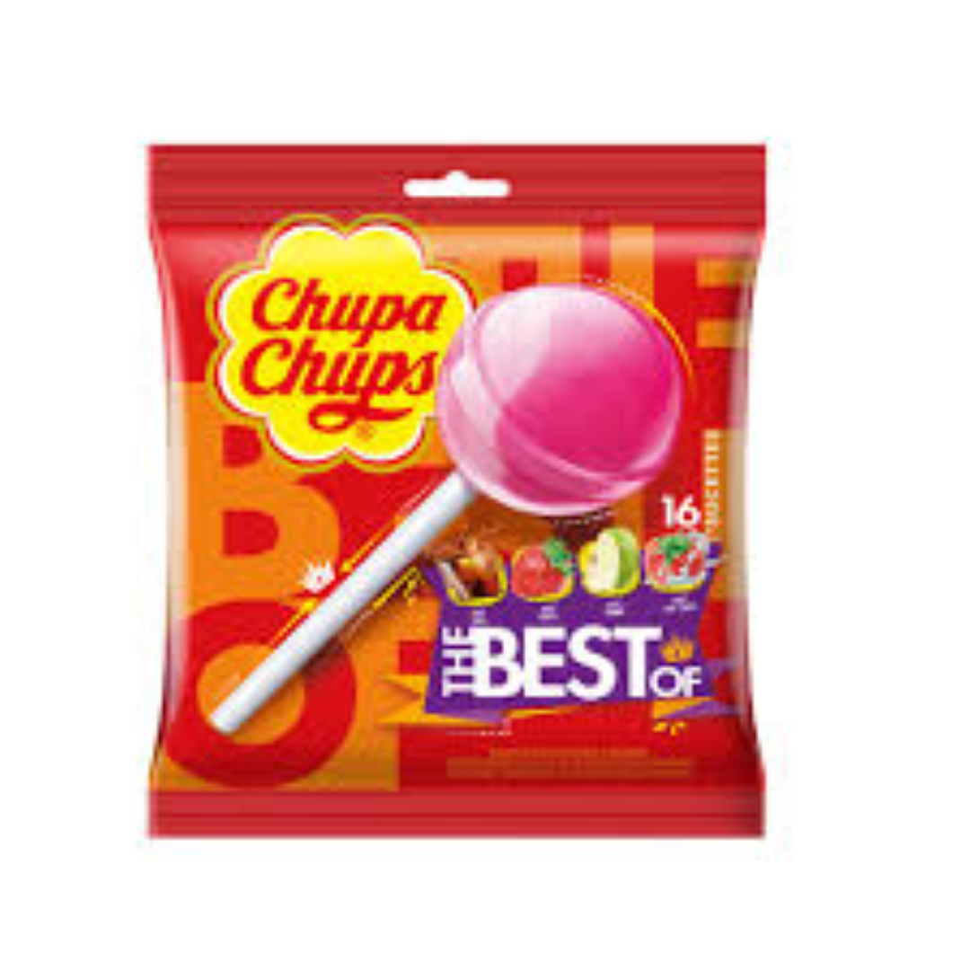 CHUPA CHUPS LOLLIPOP ASSTD BAG 30*9G